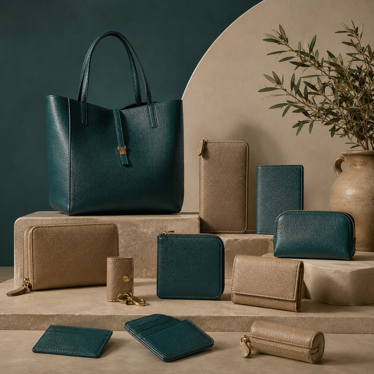 Italian wallets, card holders, zip purses and coordinated small leather goods